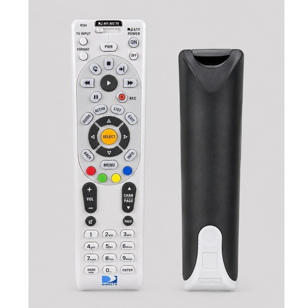 DirecTV RC64 Universal Remote Control White Satellite TV AV1 AV2 Replacement